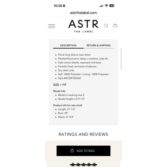 ASTR the Label Revery Floral Long Sleeve Maxi XS - Picture 10 of 10